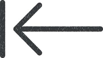 arrow with direct vector icon illustration with stamp effect