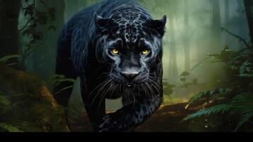 AI generated panther high quality image photo