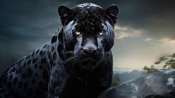 AI generated panther high quality image photo