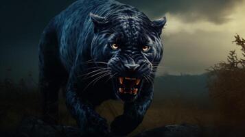 AI generated panther high quality image photo