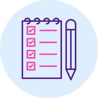 Notepad Writing Vecto Icon vector