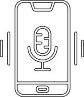 Mobile Voice Assistant Vecto Icon vector