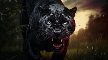 AI generated panther high quality image photo