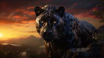 AI generated panther high quality image photo