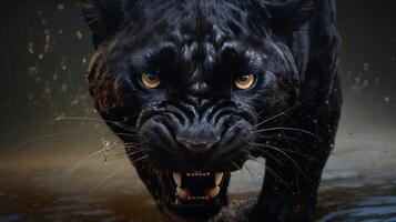 AI generated panther high quality image photo