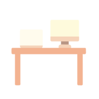 AI generated work desk icon png