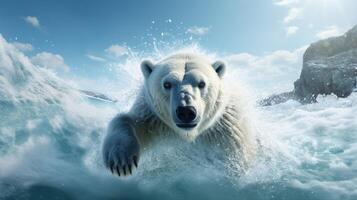AI generated polar bear high quality image photo