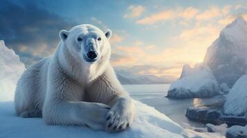 AI generated polar bear high quality image photo