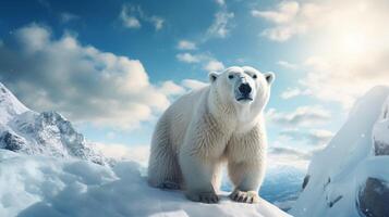 AI generated polar bear high quality image photo