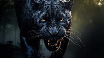 AI generated panther high quality image photo