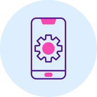 Mobile Setting Vecto Icon vector