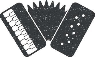 accordion vector icon illustration with stamp effect