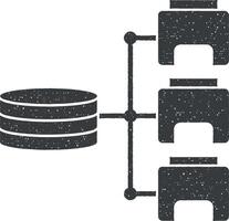 datos, archivos vector icono ilustración con sello efecto