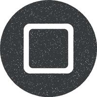 stop player vector icon illustration with stamp effect
