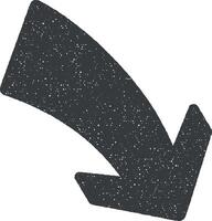 flecha oblicuo vector icono ilustración con sello efecto