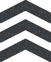 Arrow up vector icon illustration with stamp effect