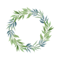 watercolor greenery wreath png