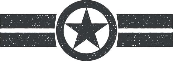star in a circle vector icon illustration with stamp effect