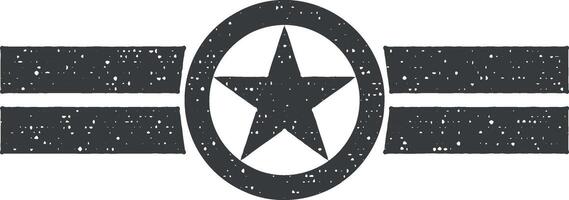 star in a circle vector icon illustration with stamp effect