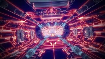 futuristische sci-fi tunnel animatie video