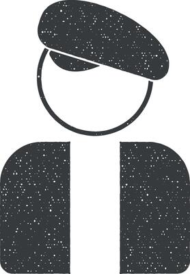 artist vector icon illustration with stamp effect