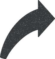 flecha Derecha girar vector icono ilustración con sello efecto