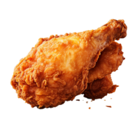 AI generated Chicken leg piece png isolated on transparent background