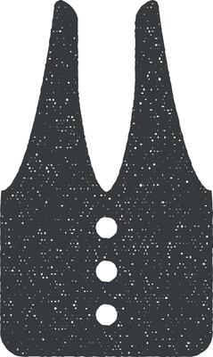 vest vector icon illustration with stamp effect