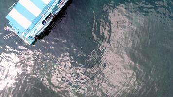 aereo Visualizza di barca su mare video