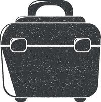 repair bag vector icon illustration with stamp effect