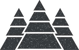 Forest, tree vector icon illustration with stamp effect