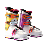 ai gegenereerd mooi ski en snowboard trainers geïsoleerd Aan transparant achtergrond png