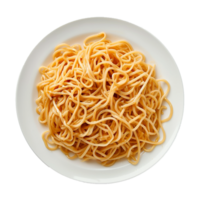 ai genererad tallrik av spaghetti png isolerat på transparent bakgrund