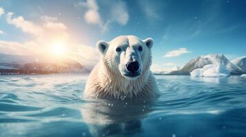 AI generated polar bear high quality image photo