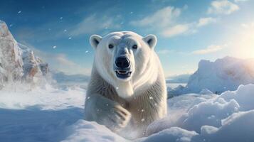 AI generated polar bear high quality image photo