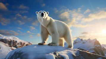 AI generated polar bear high quality image photo