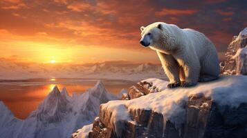 AI generated polar bear high quality image photo