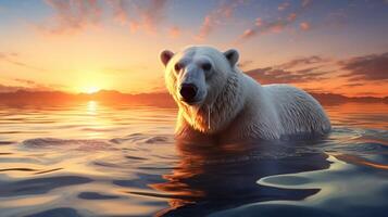 AI generated polar bear high quality image photo