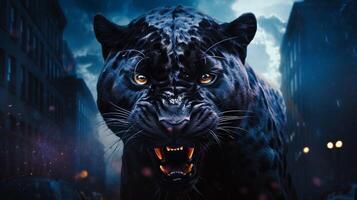 AI generated panther high quality image photo