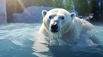 AI generated polar bear high quality image photo