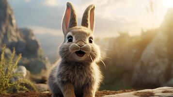 AI generated rabbit high quality image photo