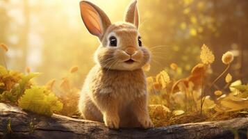 AI generated rabbit high quality image photo