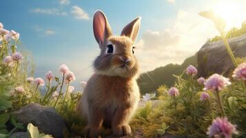 AI generated rabbit high quality image photo