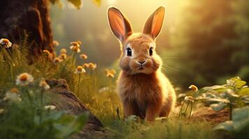 AI generated rabbit high quality image photo