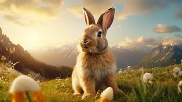 AI generated rabbit high quality image photo