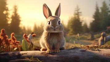 AI generated rabbit high quality image photo