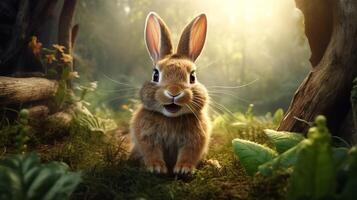 AI generated rabbit high quality image photo