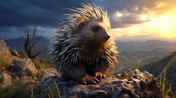 AI generated porcupin high quality image photo