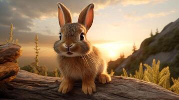 AI generated rabbit high quality image photo