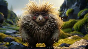 AI generated porcupin high quality image photo